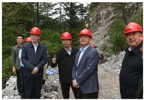 四川省委副書記、省長尹力一行赴 九寨溝景區(qū)恢復(fù)重建項目調(diào)研