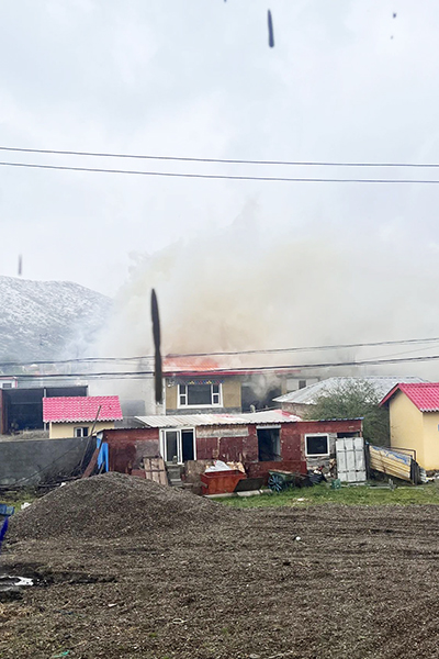 突發(fā)民火，S313草阿路項目緊急救援